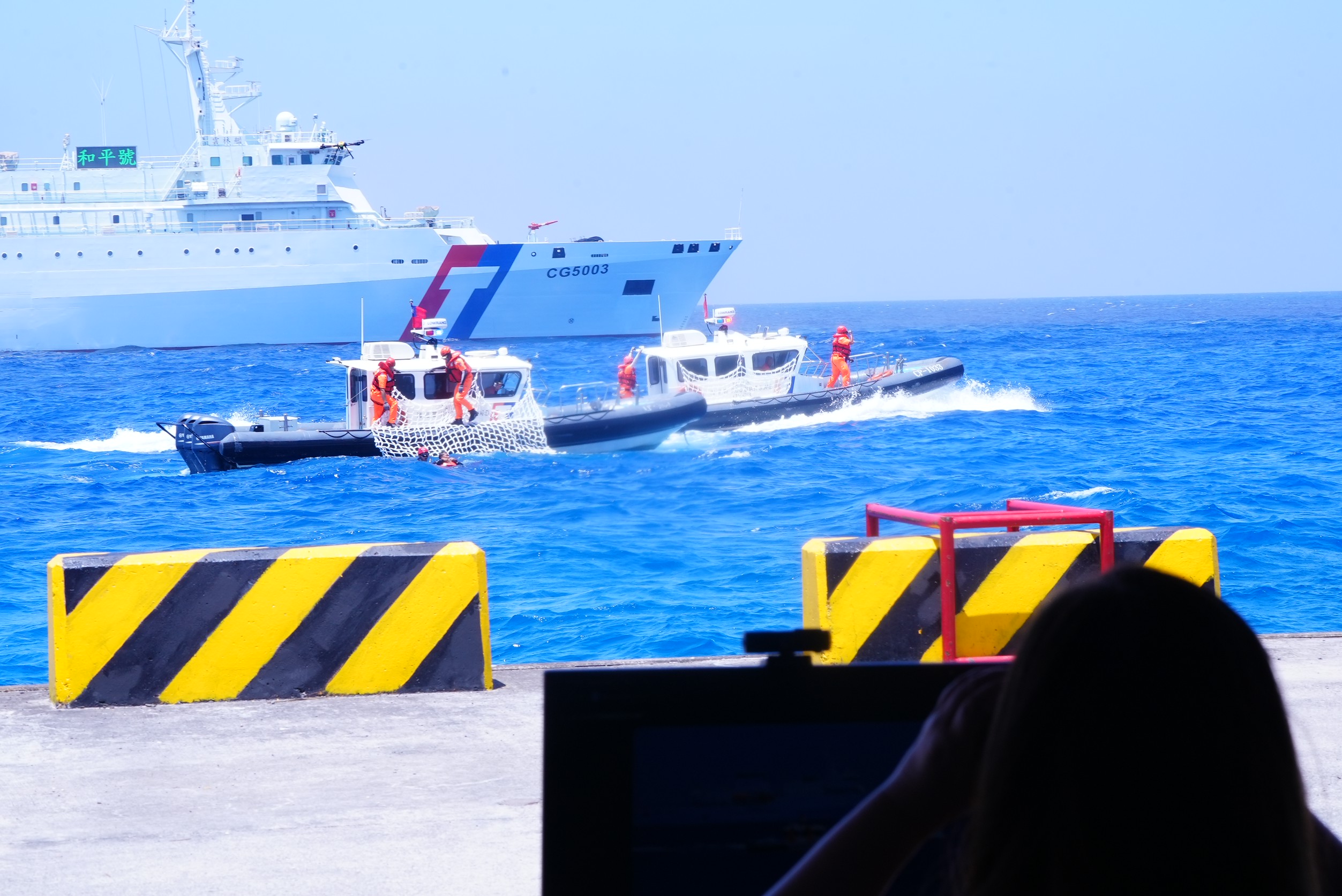 海委會主委管碧玲登南沙太平島主持「南援九號」演練