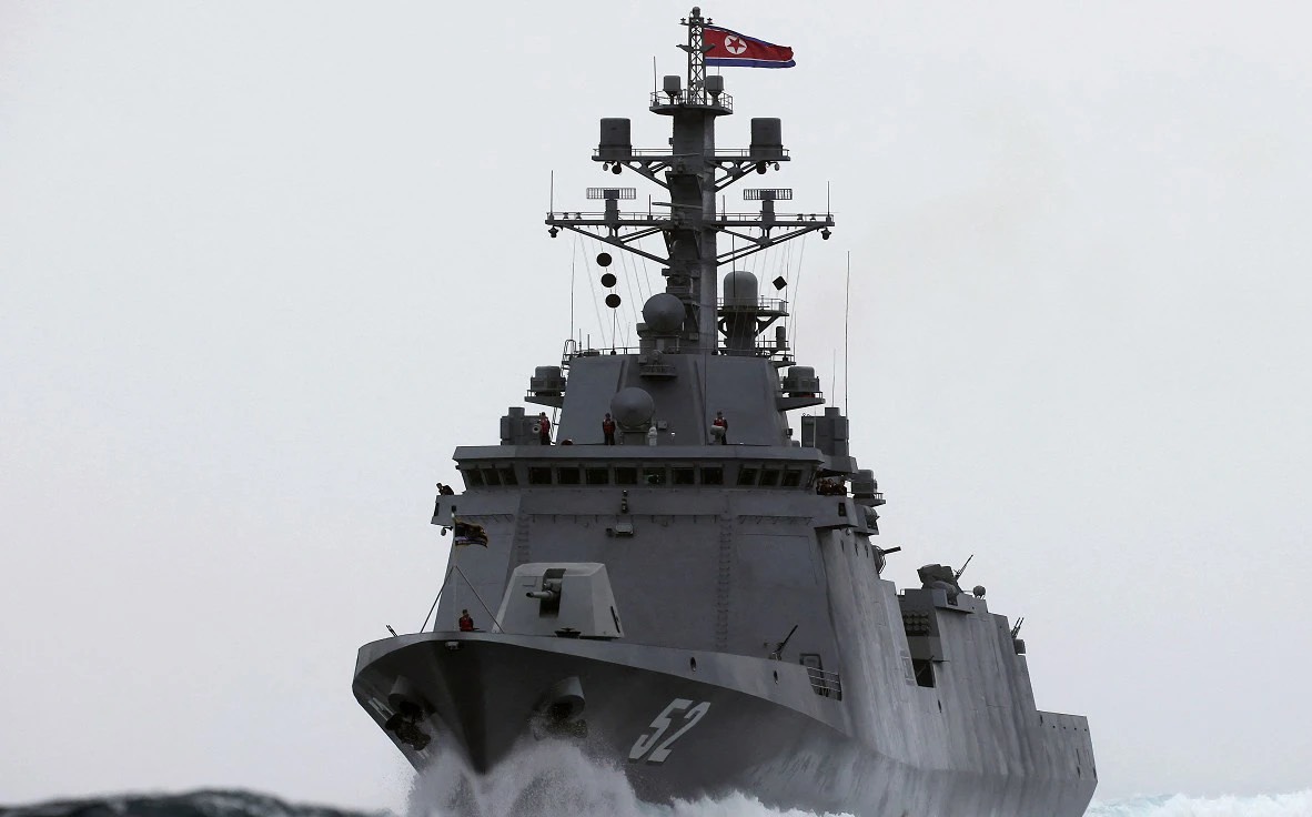 北韓姜健號5000噸驅逐艦展示戰力