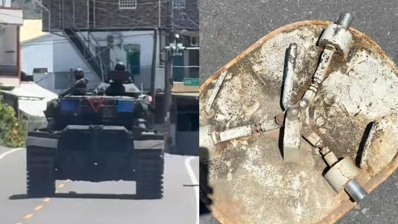 漢光42號演習首日意外連傳  戰機降落衝出跑道、戰車車底艙蓋噴飛